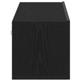 TV Cabinet Black Oak 120x30x30.5 cm Engineered Wood - Close-Up Angle