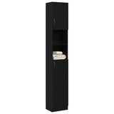 Bathroom Cabinet Black Oak 32x25.5x190 cm Engineered Wood - Top-Down View