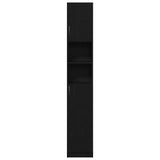 Bathroom Cabinet Black Oak 32x25.5x190 cm Engineered Wood - Rear View