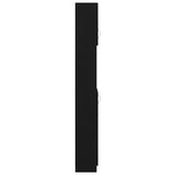 Bathroom Cabinet Black Oak 32x25.5x190 cm Engineered Wood - Close-Up Angle