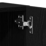 Bathroom Cabinet Black Oak 32x25.5x190 cm Engineered Wood - Extra Image