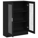 Book Cabinet Black Oak 82.5x30.5x115 cm Engineered Wood - Top-Down View