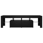 TV Cabinet with LED Lights Black Oak 140x36.5x40 cm