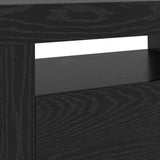 TV Cabinet with LED Lights Black Oak 120x35x40 cm Engineered Wood - Extra Image