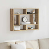Wall Shelf Artisan Oak 75x16x55 cm Engineered Wood - Side View