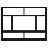 Wall Shelf Black Oak 75x16x55 cm Engineered Wood