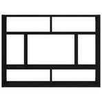 Wall Shelf Black Oak 75x16x55 cm Engineered Wood