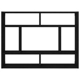 Wall Shelf Black Oak 75x16x55 cm Engineered Wood - 45-Degree Angle