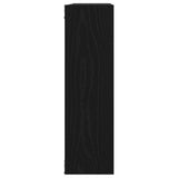 Wall Shelf Black Oak 75x16x55 cm Engineered Wood