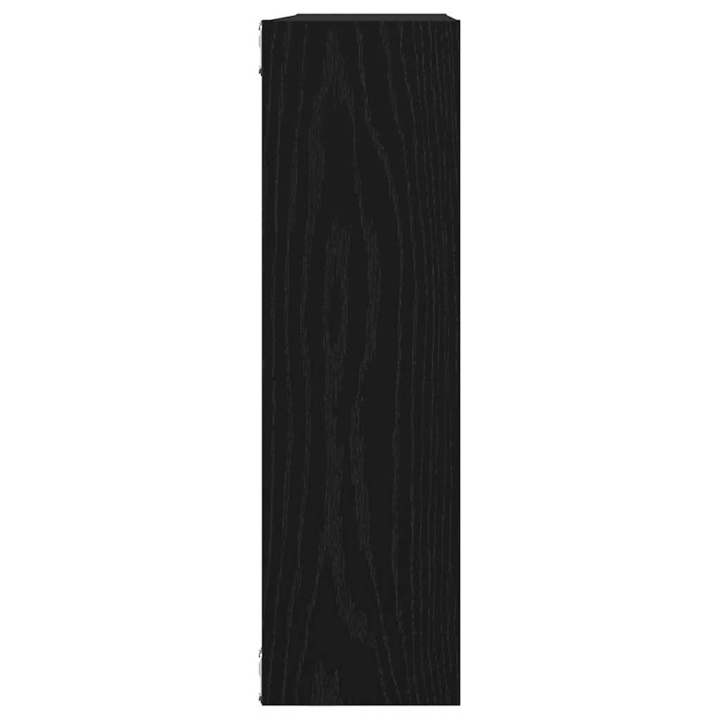 Wall Shelf Black Oak 75x16x55 cm Engineered Wood