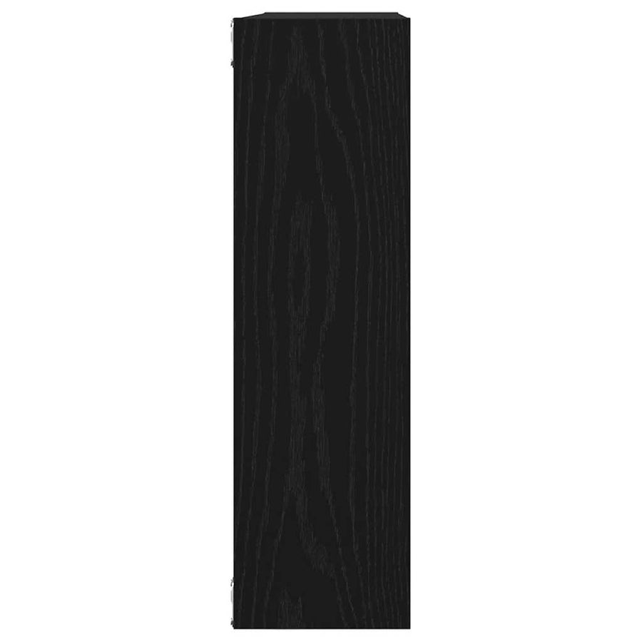 Wall Shelf Black Oak 75x16x55 cm Engineered Wood