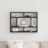 Wall Shelf Black Oak 75x16x55 cm Engineered Wood