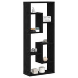 Wall Shelf Black Oak 36x16x90 cm Engineered Wood