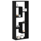 Wall Shelf Black Oak 36x16x90 cm Engineered Wood - Top-Down View