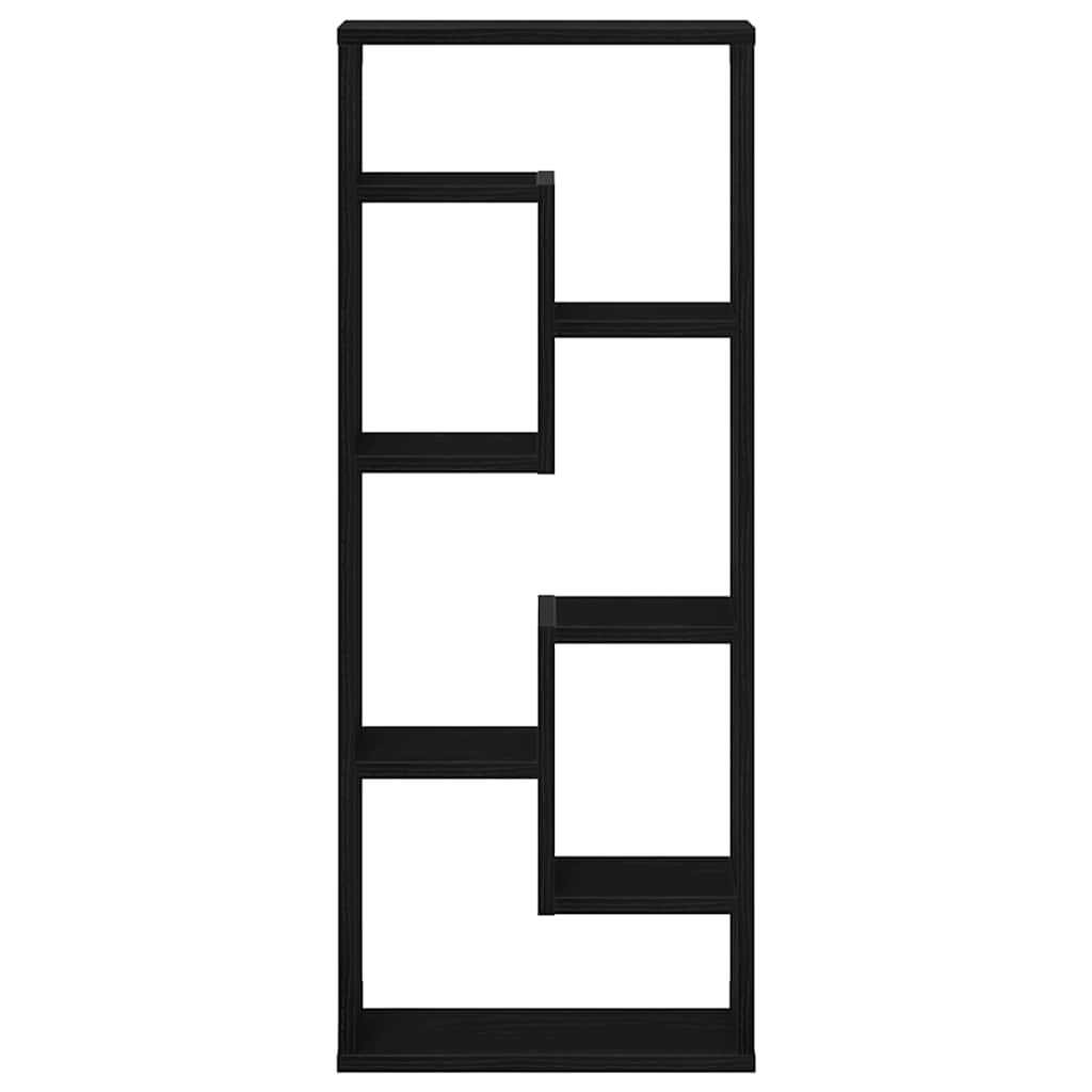 Wall Shelf Black Oak 36x16x90 cm Engineered Wood