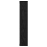 Wall Shelf Black Oak 36x16x90 cm Engineered Wood - Rear View