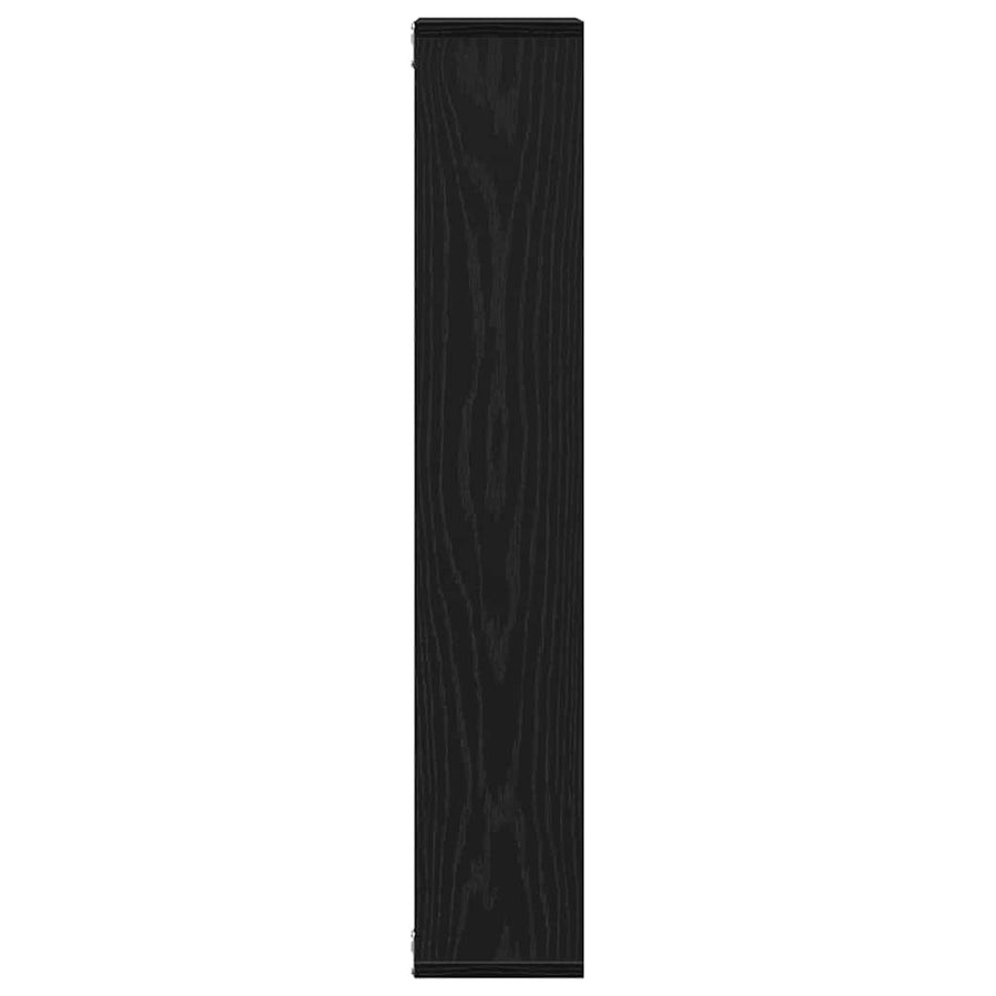 Wall Shelf Black Oak 36x16x90 cm Engineered Wood