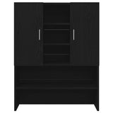 Washing Machine Cabinet Black Oak 70.5x25.5x90 cm