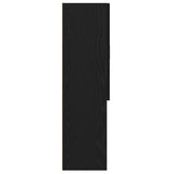 Washing Machine Cabinet Black Oak 70.5x25.5x90 cm - Close-Up Angle