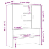 Washing Machine Cabinet Black Oak 70.5x25.5x90 cm - Extra Image