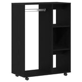 Wardrobe Black Oak 80x40x110 cm Engineered Wood