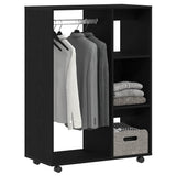 Wardrobe Black Oak 80x40x110 cm Engineered Wood