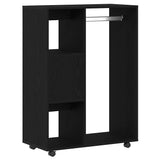 Wardrobe Black Oak 80x40x110 cm Engineered Wood