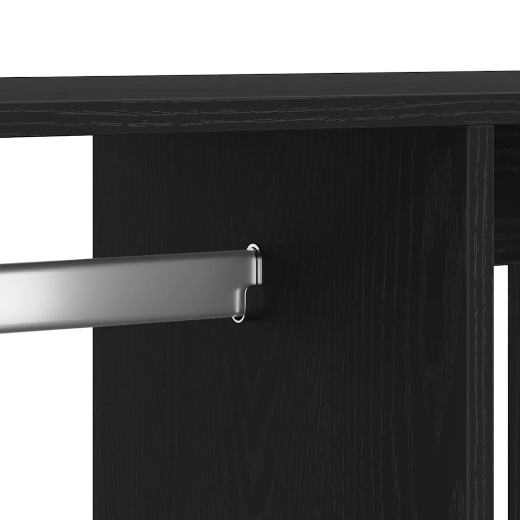 Wardrobe Black Oak 80x40x110 cm Engineered Wood