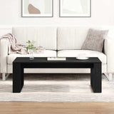 Coffee Table Black oak 102 x 50 x 35 cm Engineered Wood - Top-Down View