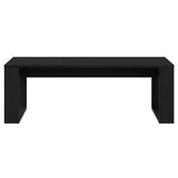 Coffee Table Black oak 102 x 50 x 35 cm Engineered Wood - Rear View