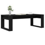 Coffee Table Black oak 102 x 50 x 35 cm Engineered Wood - Side View