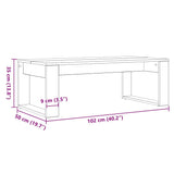 Coffee Table Black oak 102 x 50 x 35 cm Engineered Wood - Extra Image