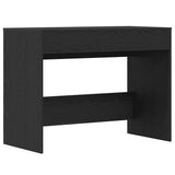 Desk Black Oak 101x50x76.5 cm Engineered Wood - Front View