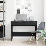 Desk Black Oak 101x50x76.5 cm Engineered Wood - Side View