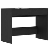 Desk Black Oak 101x50x76.5 cm Engineered Wood - Top-Down View