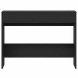Desk Black Oak 101x50x76.5 cm Engineered Wood - Rear View