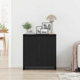 Sideboard Black Oak 70x41x75 cm Engineered Wood - Side View