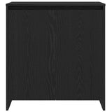 Sideboard Black Oak 70x41x75 cm Engineered Wood - Rear View
