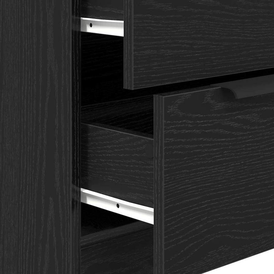 Sideboard Black Oak 60 x 30 x 70 cm Engineered Wood
