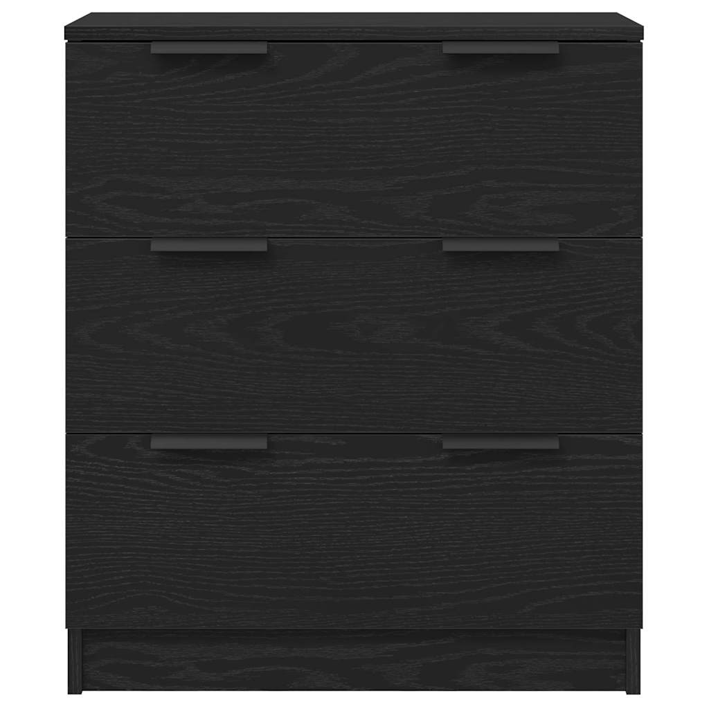 Sideboard with Drawer Black Oak 60 x 30 x 70 cm Engineered Wood