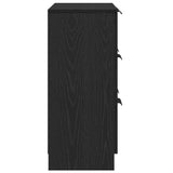 Sideboard with Drawer Black Oak 60 x 30 x 70 cm Engineered Wood