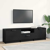 TV Cabinet with Drawer Black 140 x 35 x 40 cm Engineered wood