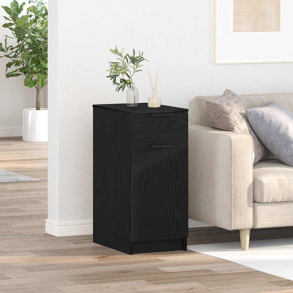 Office Cabinet 33 x 50 x 75 cm Engineered Wood Black Oak