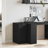 Desk Cabinet Black oak 33 x 50 x 75 cm Engineered Wood - Top-Down View