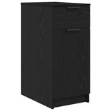 Desk Cabinet Black oak 33 x 50 x 75 cm Engineered Wood - Front View