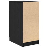 Desk Cabinet Black oak 33 x 50 x 75 cm Engineered Wood - Rear View