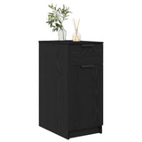 Desk Cabinet Black oak 33 x 50 x 75 cm Engineered Wood - Side View