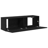 TV Cabinet 2 pcs Black 100 x 30 x 30 cm Engineered Wood