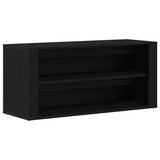 Shoe Bench Black Oak 100x35x45 cm Engineered Wood - Front View