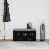 Shoe Bench Black Oak 100x35x45 cm Engineered Wood